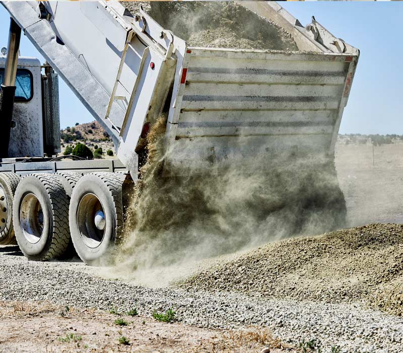 Landscaping Rock Delivery Surprise Arizona Dump Truck Delivering Rocks
